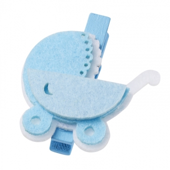 Baby-Wagen 4cm m. Clip blau