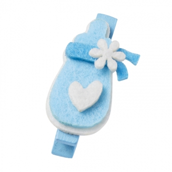 Baby-Flasche 4cm m. Clip blau