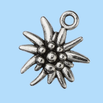 TRENDY SchmuckanH&auml;nger Edelweiss 13mm