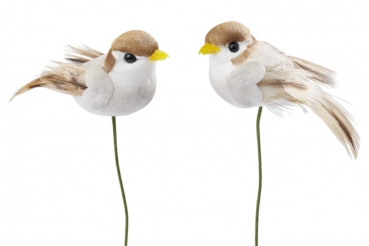 Deko-Vögel 4cm braun