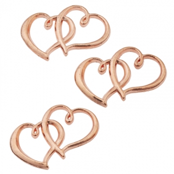 Metall-Streu-Herzen 31x22mm rosé-gold