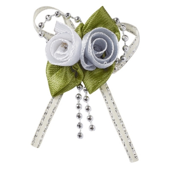 Satin-Rosen mit Band 3cm