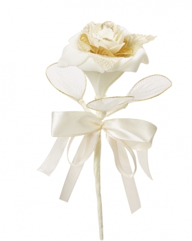 Deko-Blumenpick II 12cm creme