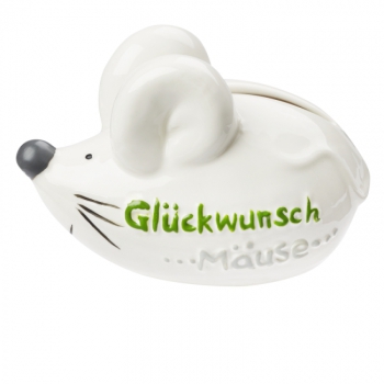 Geldmaus "Gl&uuml;ckwunsch" 9x6cm