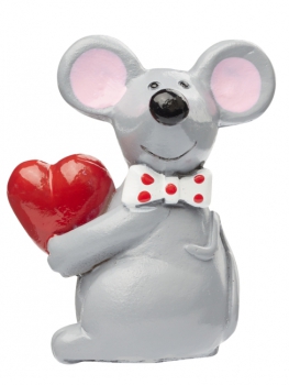 Maus mit Herz 3cm
