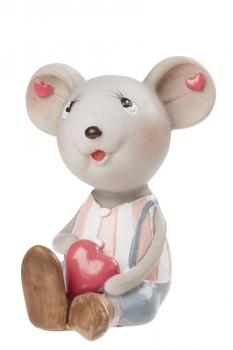Verliebte Mäuse "Er" 6cm sitzend