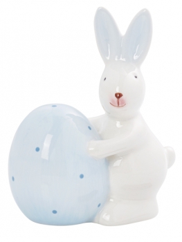 Hase 8x9,5cm zartblau