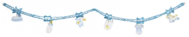 Papiergirlande Babyboy blau 2m