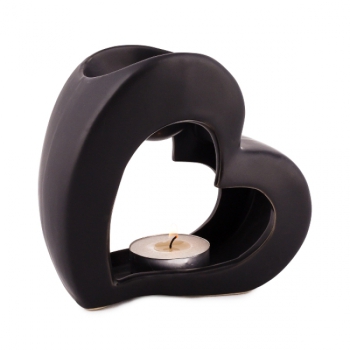 Duftlampe "Heart" schwarz