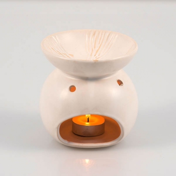 Preview: Duftlampe "Relief White" H:11,5 cm