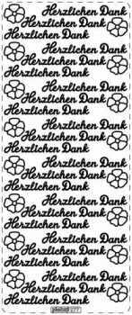 Konturensticker "Herzlichen Dank II" gold