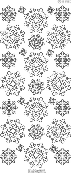 Konturensticker "Schneeflocke" gold