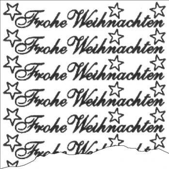 Sticker "Frohe Weihnachten" silber