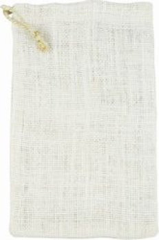 Jute Beutel weiß 15x24cm