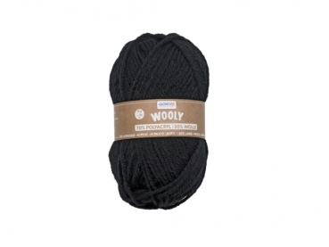 Wooly 70% Acryl 30% Wolle 50g schwarz