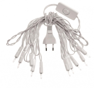LED-Lichterkette 20er weiß Schalter