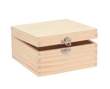 Holzbox quadratisch 13x13x7cm