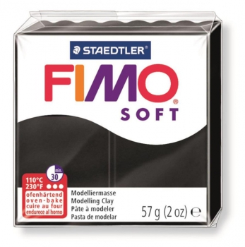 Fimo Soft 57g schwarz