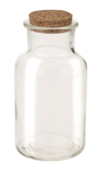 Glasflasche mit Korken 260ml 6,5x12,5cm