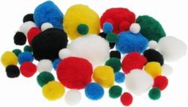 Pom Poms weiß Ø7mm