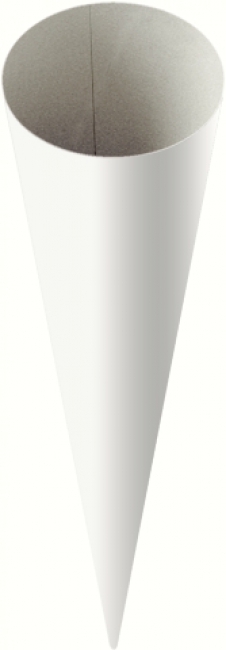 Geschwistertüten-Rohling 35cm Ø11cm weiß