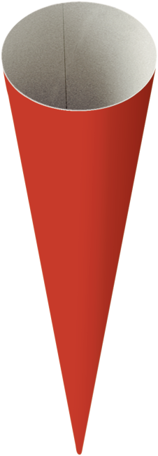 Schultüten-Rohling 70cm Ø19cm rot