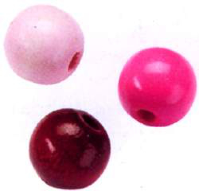 Holzperlen 8 mm lila-pink gemischt