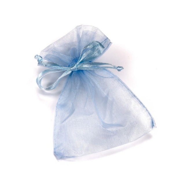 Organza - Säckchen hellblau 13x10cm