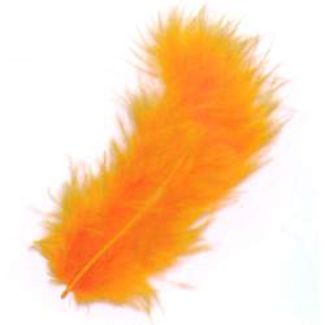Marabufedern 9cm orange