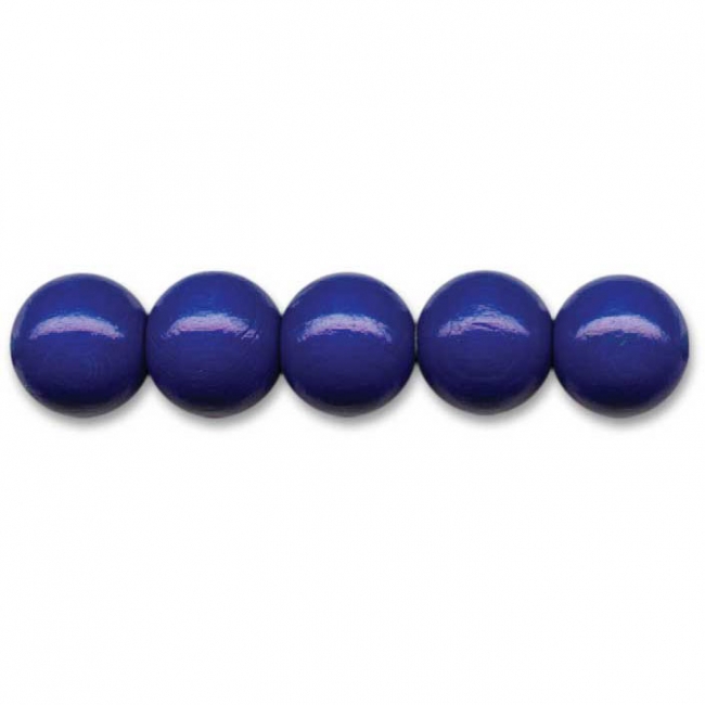 Deutsche Holzperlen Ø4mm marineblau