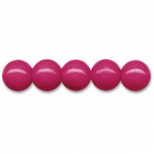 Deutsche Holzperlen Ø8mm fuchsia