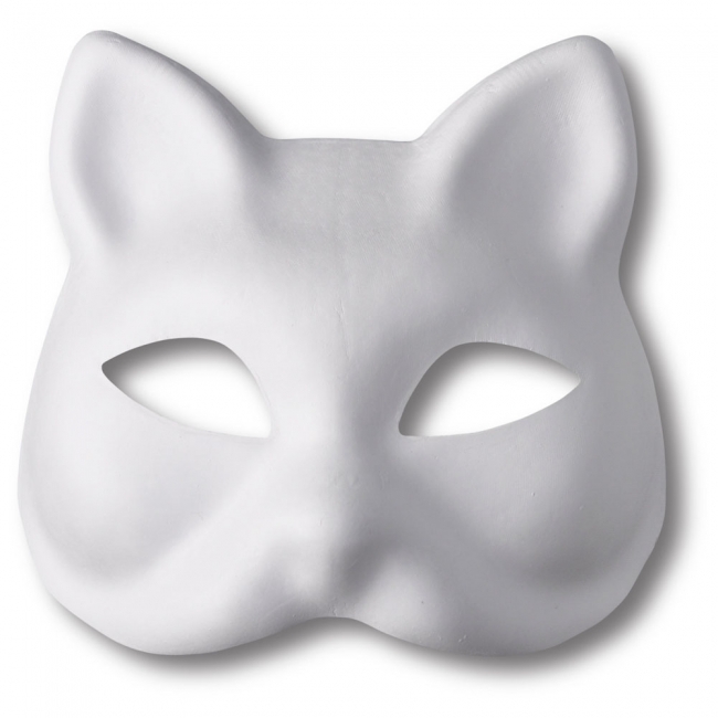 Maske aus PappmachéKatze 18cm