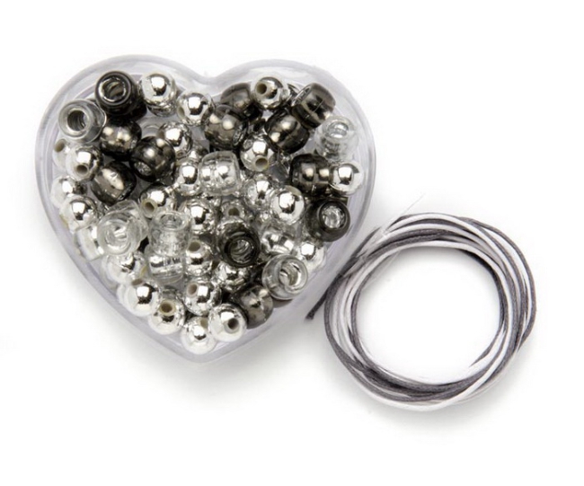 Kinderschmuck K.schwarz/silber 6,5cmx6cmx3cm