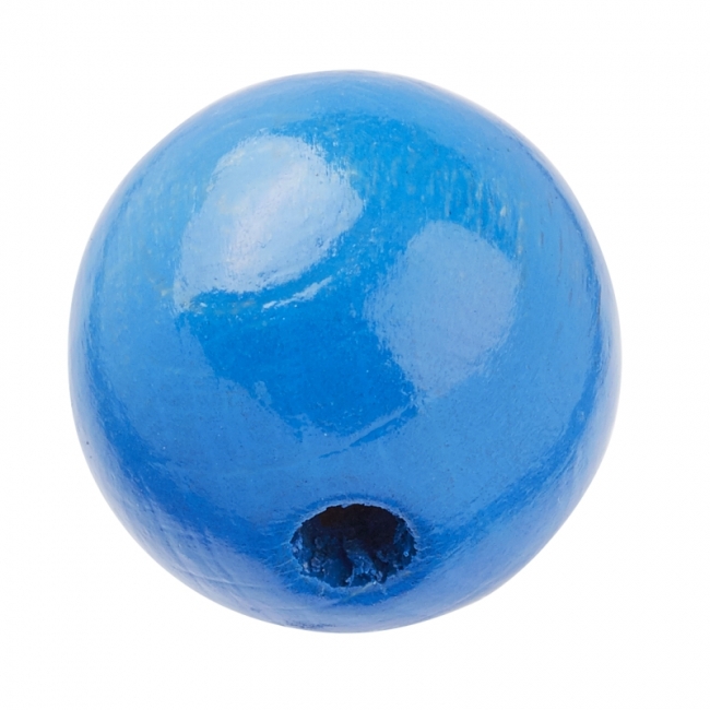 Schnulli-Holzperle 15mm blau