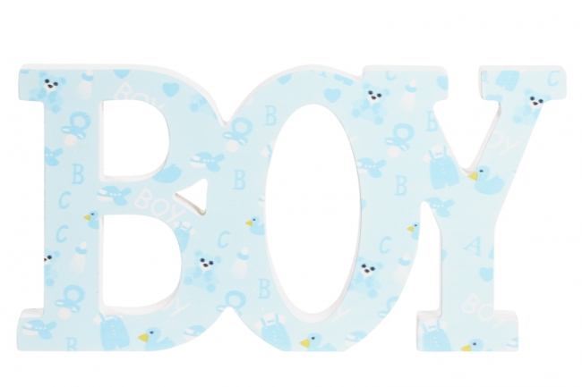 Holz-Deko Boy 28x14,5x2cm