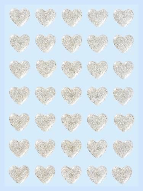 HOBBY-Design Sticker Herzen silber