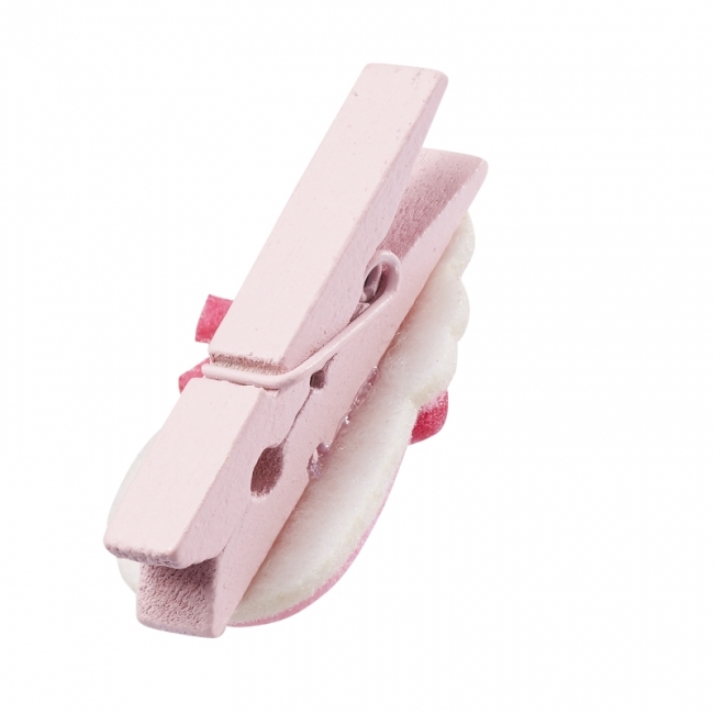 Baby-Flasche 4cm m. Clip rosa