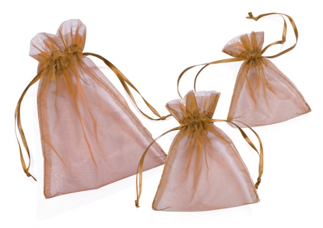 Organza-Säckchen kupfer 13x10cm