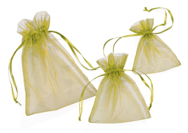 Organza-Säckchen olive 13x10cm
