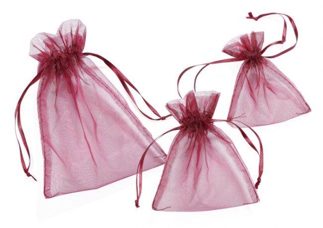 Organza-Säckchen 18x13cm bordeaux