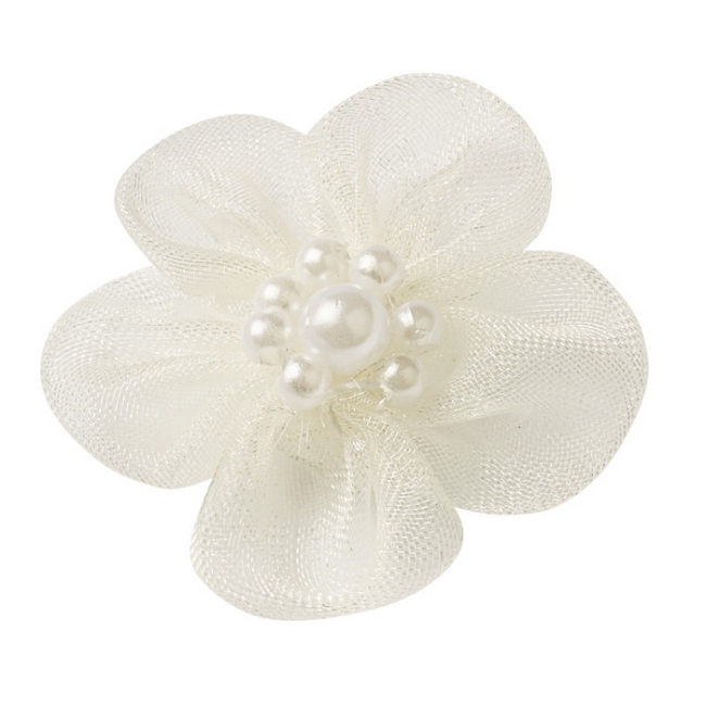 Tüllblüten 30mm creme