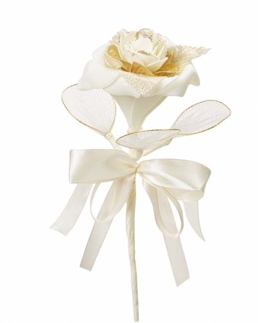 Deko-Blumenpick II 12cm creme