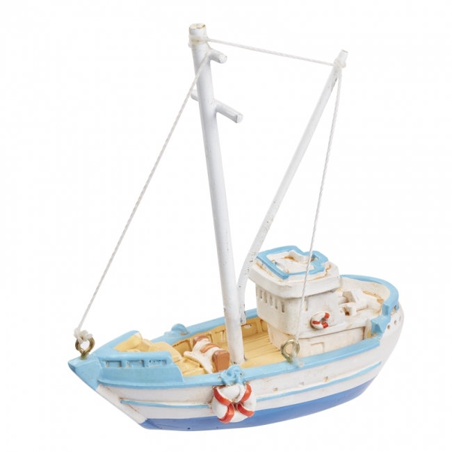 Fischerboot 7,5cm hellblau