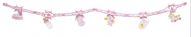 Papiergirlande Babygirl rosa 2m