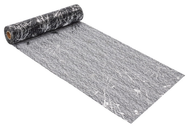 Spyder-Crackle 29cm x 15m schwarz-silber