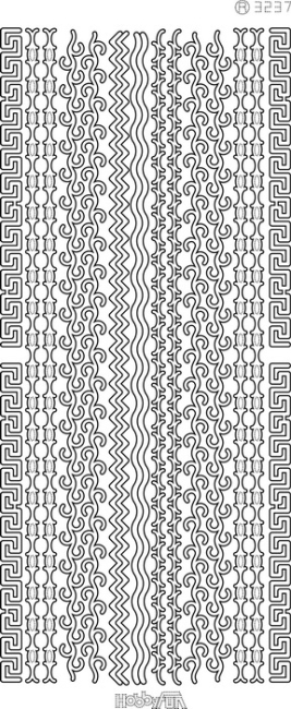 Konturensticker "Borte Variationen" silber