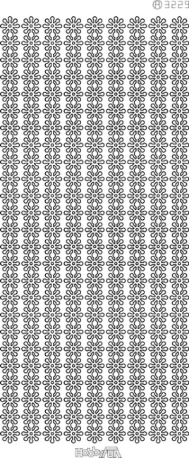 Konturensticker "Blüten-Borte" silber