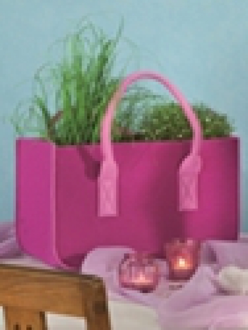 Filztasche pink 38x20x24cm