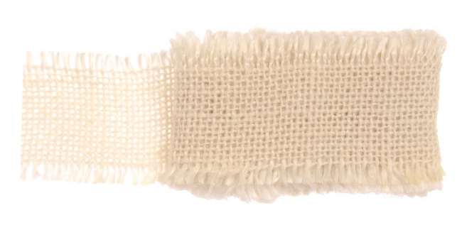 Juteband creme 40mm 1m