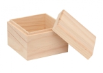 Holzbox quadratisch 10,5x10,5x8cm